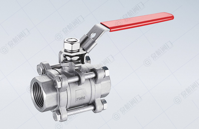 Three Panel  Female Screw Ball Valve